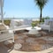Homeroots 8' Brown Gray And Ivory Round Polka Dot Washable Indoor Outdoor Area Rug 594240 - alternate 5