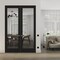 Sartodoors Hidden Double Doors, Lucia 2166 Matte Black Concealed Metal Frame 84 x 80 (2* 42x80) Right Inswing LUCIA2166DMF-BLK-84x80-RH-I - alternate 4