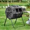 Vevor Compost Bin 43 Gal Dual-Chamber Composter Tumbler Rotating Sliding Doors XDB-436B2 - alternate 2