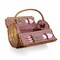 Picnic Time Family Of Brands Barrel Picnic Basket, Red & White Gingham Pattern 223-25-300-000-0 - alternate 1
