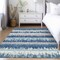 Homeroots 3' X 5' Blue Gray And Ivory Striped Washable Indoor Outdoor Area Rug 598328 - alternate 8