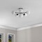 Jonathan Y Olivier Parisian 24" 6-Light Globe Modern Industrial Iron Bistro LED Semi Flush Mount, Black JYL9542B - alternate 12