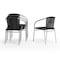 Flash Furniture Commercial Aluminum and Black Rattan Stack Chair, PK4 4-TLH-020-BK-GG - alternate 19