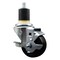 Service Caster 3'' SS Soft Rubber Swivel 1-7/8'' Expanding Stem Caster with Brake SCC-SSEX20S314-SRS-TLB-178 - alternate 1