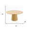 Homeroots 60" Brown Solid Wood Pedestal Base Round Top Dining Table 721015 - alternate 5