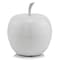 Homeroots 6" White Aluminum Decorative Apple Tabletop Sculpture 383764 - alternate 6