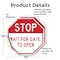 Signmission Stop Wait for Gate to Open, 10 inch X 10 inch, Vinyl Decal, 2PK OC-D-2PACK-10-314 - alternate 4