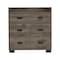 Homeroots 33" Dark Brown Wood Five Drawer Double Dresser 534939 - alternate 1