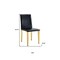 Homeroots Set of Four Black and Gold Faux Leather and Metal Dining Side Chairs, 4PK 719654 - alternate 6