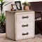 Baxton Studio Mallison Vintage White Canvas 3-Drawer End Table 251-13915-ZORO - alternate 10