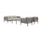 Armen Living Mareike Aluminum Outdoor Coffee Table in Brown with Ceramic Tabletop SETODMADBRNBX4 - alternate 1