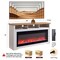 Edendirect 60 inch Fireplace TV Stand for TVs up to 70 inch, with 50 inch smart Electric Fireplace, white ZR-W1769S00011 - alternate 8