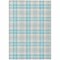 Homeroots 5' X 8' Aqua And Gray Plaid Washable Indoor Outdoor Area Rug 601315 - alternate 9