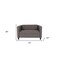 Homeroots 50" Charcoal And Dark Brown Loveseat 530505 - alternate 5