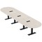 Skutchi Designs 16ft Racetrack Conference Table With Power | Harmony Series | 16 Person Meeting Room Table HAR-RAC-48X192-T.BK-K458-EBLK - alternate 1