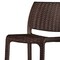 Homeroots Set of Four 30" Brown Faux Rattan Heavy Duty Plastic Low Back Outdoor Bar Height Chairs 565348 - alternate 6