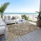 Homeroots 5' X 8' Chocolate Beige And Gray Oriental Washable Indoor Outdoor Area Rug 605236 - alternate 9