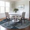 Homeroots 8' Teal Blue Gray And Charcoal Round Geometric Washable Indoor Outdoor Area Rug 604344 - alternate 9
