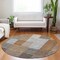 Homeroots 8' Chocolate And Gray Round Striped Washable Indoor Outdoor Area Rug 581703 - alternate 8
