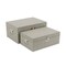 Homeroots Set of Two Beige Solid Wood Box With Lid, 2PK 489386 - alternate 7