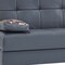 Homeroots 75" Gray Faux Leather Sleeper Sofa And Toss Pillows With Brown Legs 607188 - alternate 7