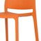 Homeroots Set of Two 30" Orange Heavy Duty Plastic Low Back Outdoor Bar Height Chairs, 2PK 565364 - alternate 6