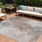 Homeroots 10' X 14' Brown Ivory And Gray Abstract Washable Indoor Outdoor Area Rug 617412 - alternate 1