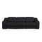 Homeroots 103" Black Italian Leather Reclining USB Sofa 632884 - alternate 1