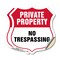 Signmission Private Property Shield Sign No Trespass, 18 inch X 18 inch, Vinyl Decal, 2PK SHI-D-2PACK-18-454 - alternate 1