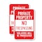 Signmission Private Property No Trespassing Violators Prosecut 2, 18'' X 24'' 2 Signs, Heavy Gauge Aluminum, 2PK A-1824-2PACK-24829 - alternate 1