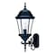 Homeroots Matte Black Domed Glass Lantern Wall Light 398591 - alternate 1