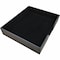 Dacasso Black Leatherette 17" x 14" Conf. Pad Holder without Coaster Holders A1363 - alternate 1
