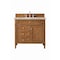 James Martin Vanities Brittany 36" Single Vanity, Saddle Brown, w/ 3 CM Tajnar Eclos Top 650-V36-SBR-3TJR - alternate 1