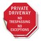 Signmission Private Driveway No Trespassing No, 6 inch X 6 inch, Vinyl Decal, 2PK OC-D-2PACK-6-163 - alternate 1