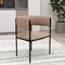 Leisuremod Cyril Collection Modern Chair in Light Brown Velvet CDC22LBR - alternate 9