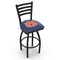 Holland Bar Stool Co 25" Blk Wrinkle Auburn Swivel Bar Stool, Ladder Back L01425Auburn - alternate 1