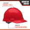 Malta Dynamics Hard Hat, Polyethylene, Ratchet, Red HHR1004 - alternate 7