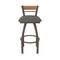 Holland Bar Stool Co Revelle 30in Swivel Bar Stool with Bronze Finish, Medium Back and Graph Chalice Seat 881 - alternate 11