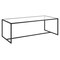 Homeroots 47" Black Glass And Steel Coffee Table 520957 - alternate 1