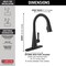 Delta Lenta: Single-Handle Pull-Down Kitchen Faucet 19802Z-BL-DST - alternate 8