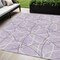Homeroots 5' X 8' Lavender And Ivory Geometric Washable Indoor Outdoor Area Rug 613014 - alternate 1