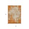 Homeroots 5' X 8' Orange And Ivory Abstract Washable Indoor Outdoor Area Rug 612341 - alternate 9