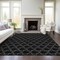 Homeroots 5' X 8' Black And White Geometric Washable Indoor Outdoor Area Rug 613543 - alternate 9