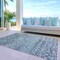 Homeroots 10' X 14' Blue And Silver Argyle Washable Indoor Outdoor Area Rug 615805 - alternate 9