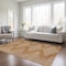 Homeroots 5' X 8' Copper And Beige Geometric Washable Indoor Outdoor Area Rug 598611 - alternate 8