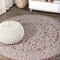Jonathan Y Sinjuri Medallion Textured Weave Red/Taupe 9 ft Round Indoor/Outdoor Area Rug SMB101A-9R - alternate 1