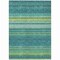 Homeroots 9' X 12' Teal Blue Lime Green And Turquoise Striped Washable Indoor Outdoor Area Rug 614843 - alternate 8