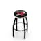 Holland Bar Stool Co 25" Blk Wrinkle Eastern Washington Swivel Bar Stool, Chrome Ring L8B2C25EastWA - alternate 1