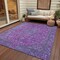 Homeroots 10' X 14' Purple And Gray Medallion Washable Indoor Outdoor Area Rug 616297 - alternate 9