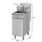 Koolmore 40 lb. Floor Standing Liquid Propane Commercial Fryer w/ 90,000 BTU in Stainless-Steel, ETL Listed KM-FDF40-LP - alternate 9